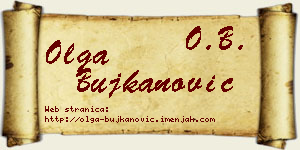 Olga Bujkanović vizit kartica